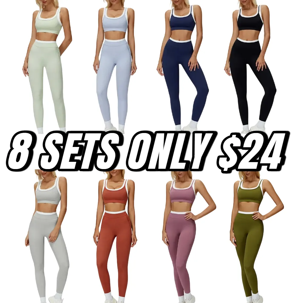 Women's Two-Piece Colorblock Yoga Set