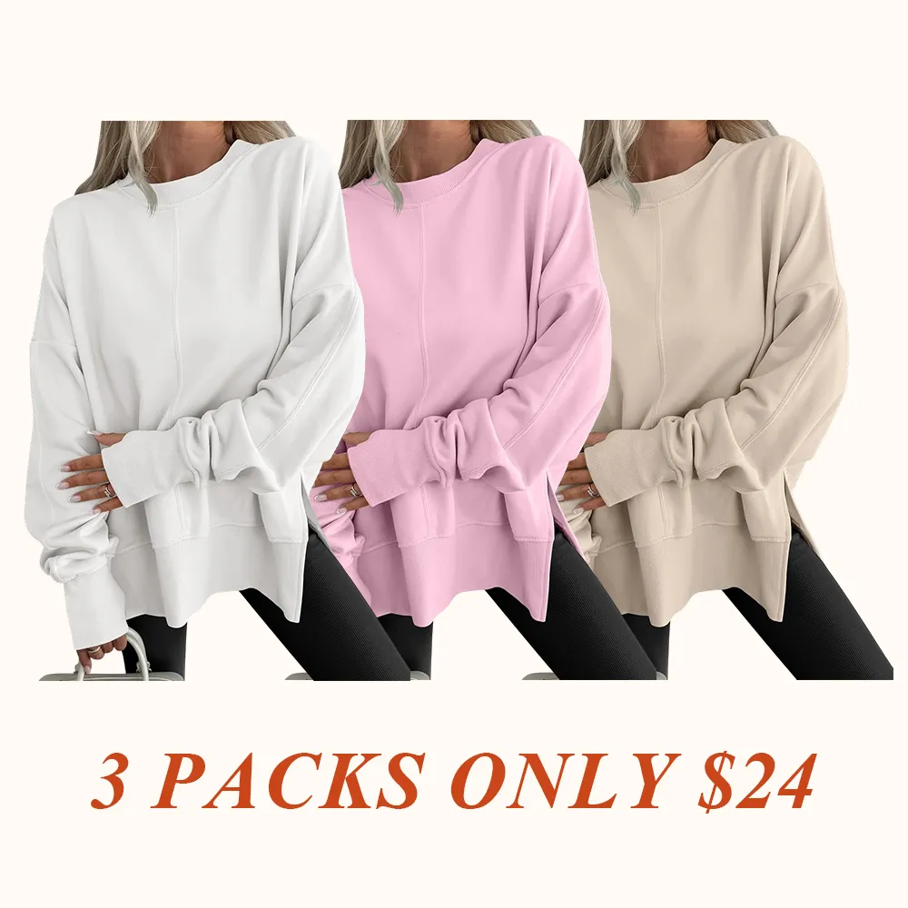Women Oversized Sweatshirts Thumbhole Long Sleeve Hoodies Shirts