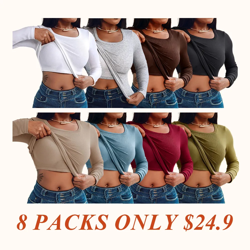 Round Neck Built-in Bra Ribbed Tank Top