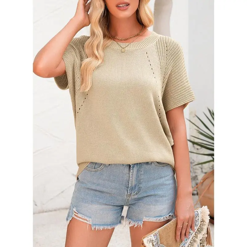 Women's Short-sleeved Knit Shirt