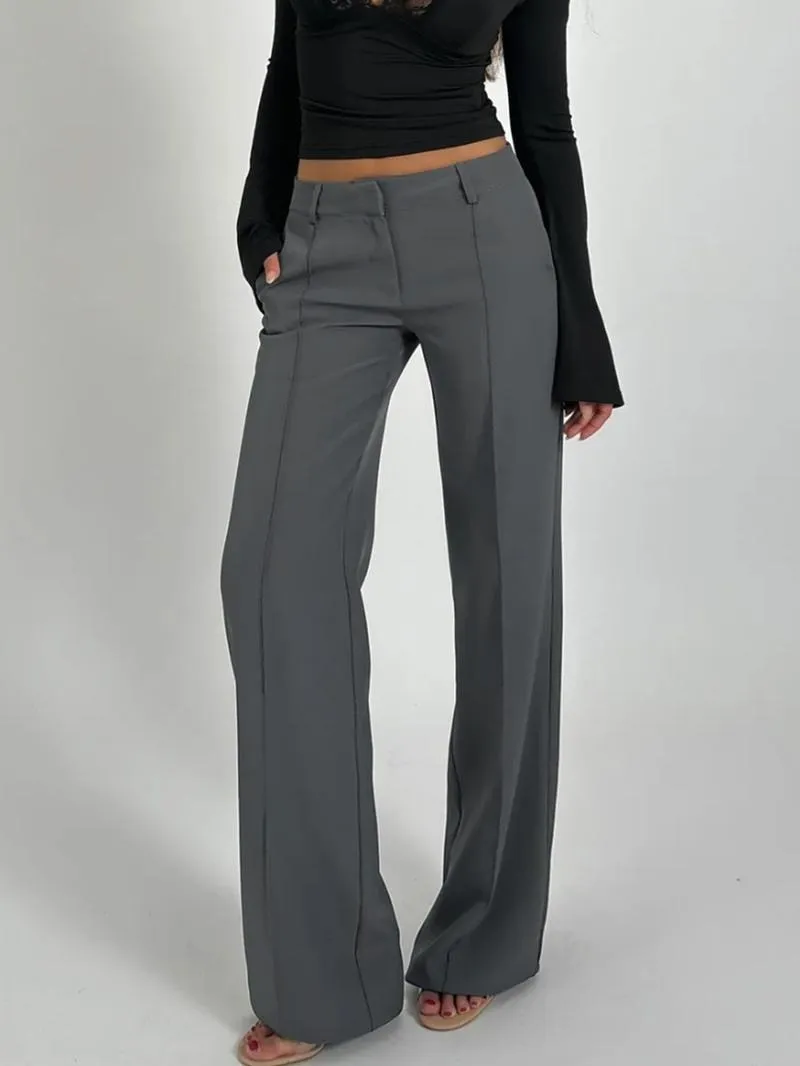 Women's Casual Fashion Suit Pants, Spring & Fall Long Trousers