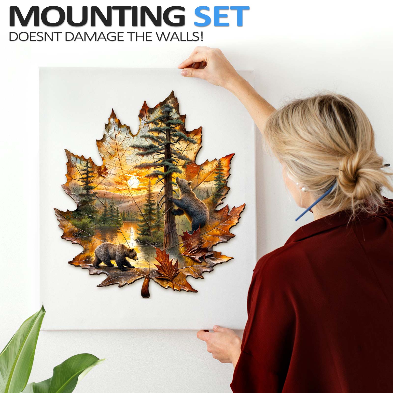 Brown Bear Autumn Wooden Jigsaw Puzzle