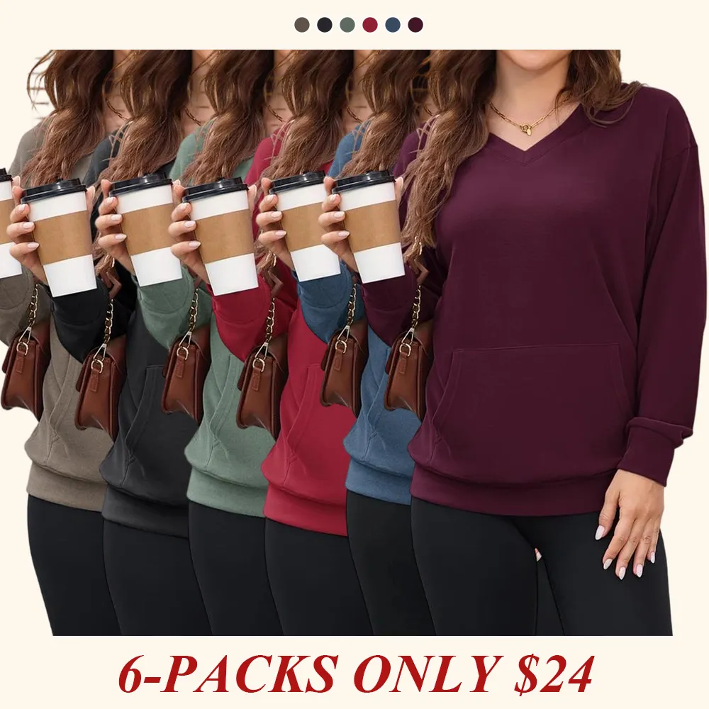 Women's Hoodless V-neck Sweatshirt