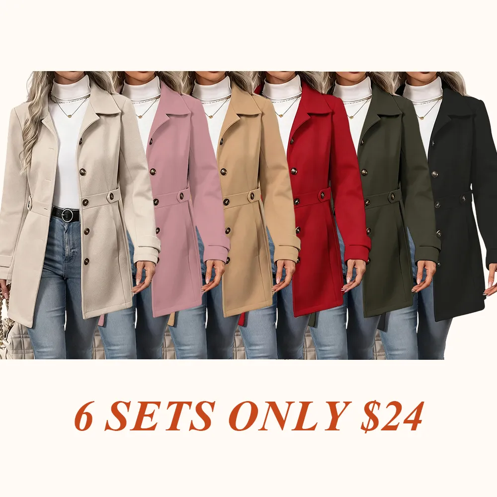 Women's Elegant Overcoat Notched Shawl Collar Single Breasted Outerwear Winter Long Coat