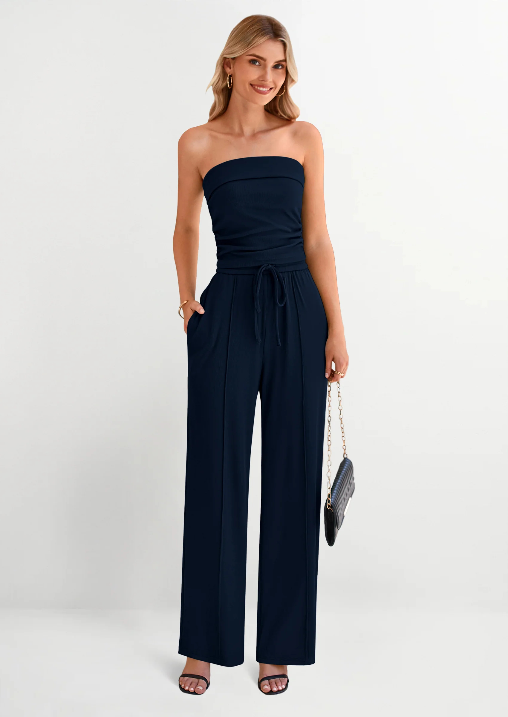 Women's Summer 2 Piece Outfits Sleeveless Crop Top Sweatpants