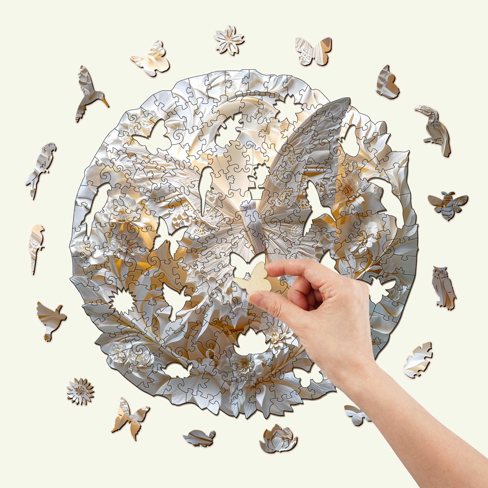 Paper Butterfly Wooden Jigsaw Puzzle