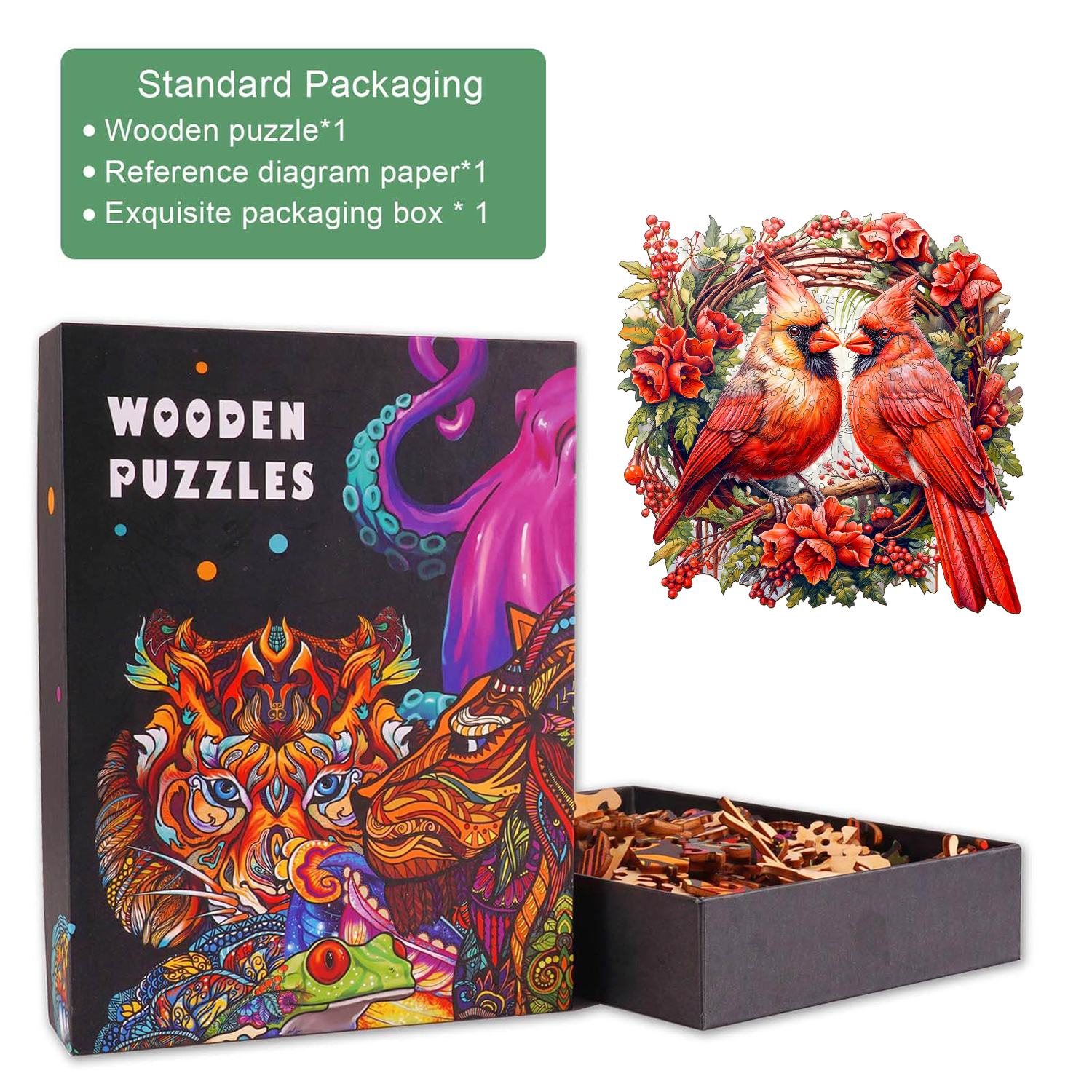 Cardinal Wooden Jigsaw Puzzle