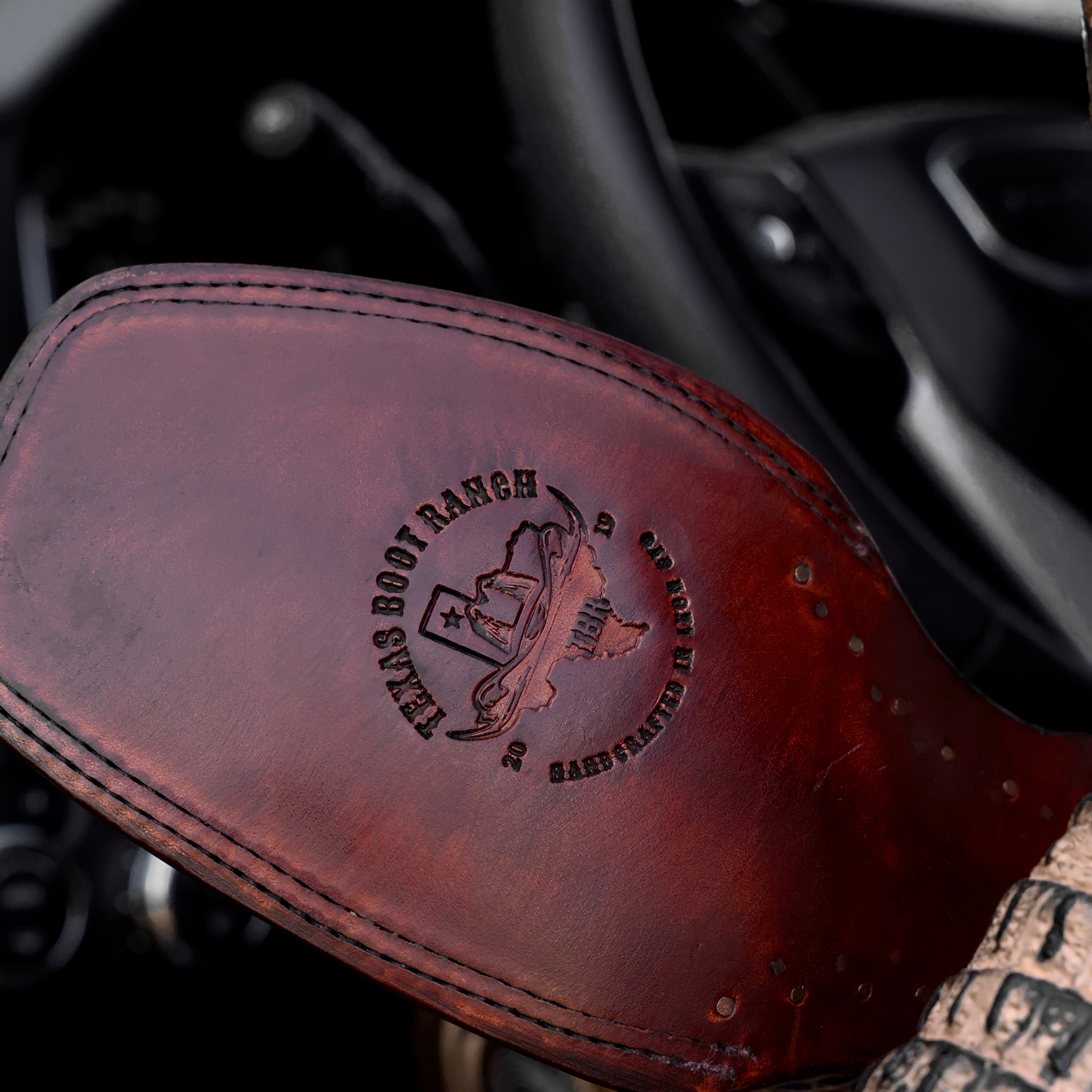 Orix Caiman Neck Leather Boots- Square Toe