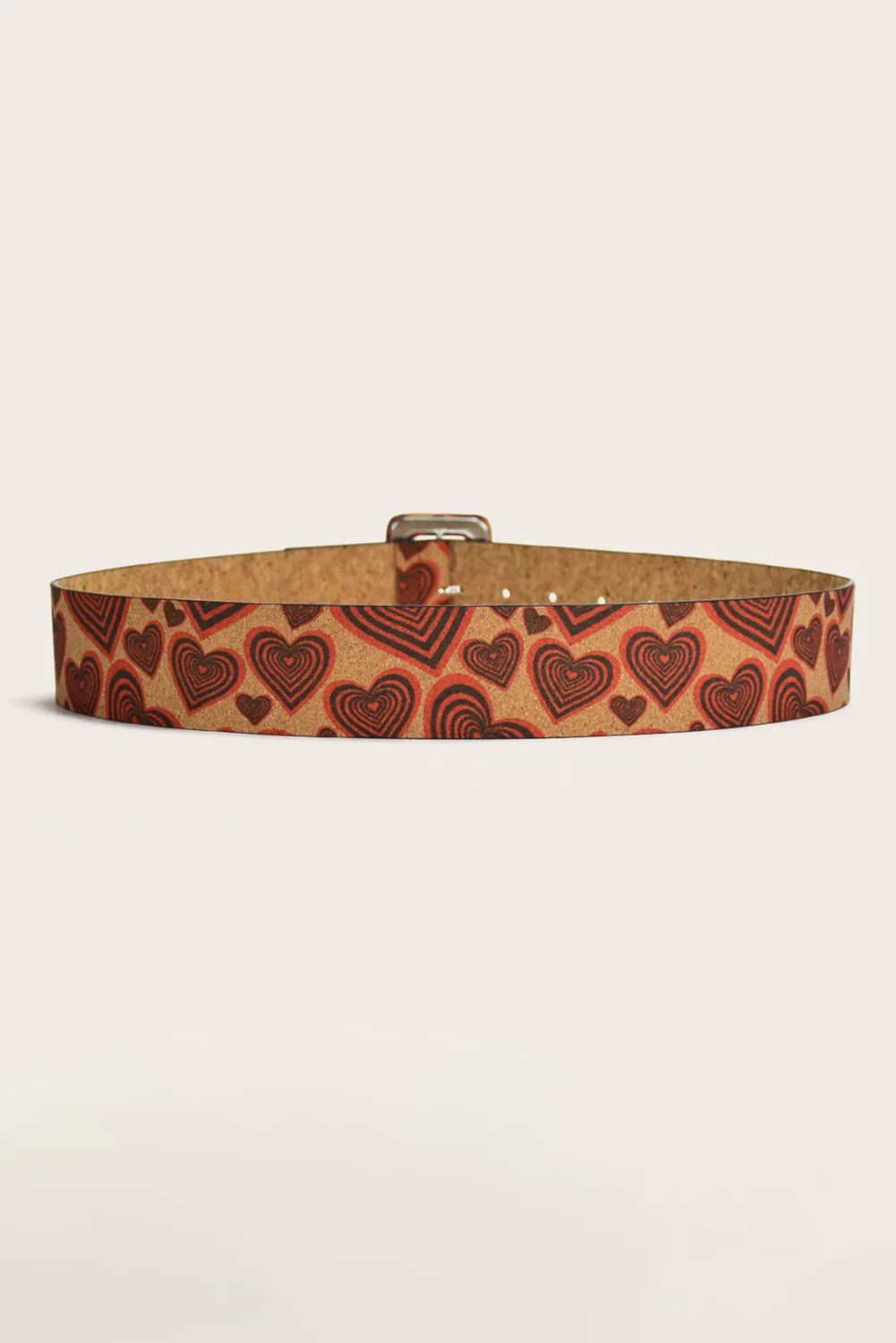 Thai Curry Valentine Heart Print Vintage Wide Waist Belt