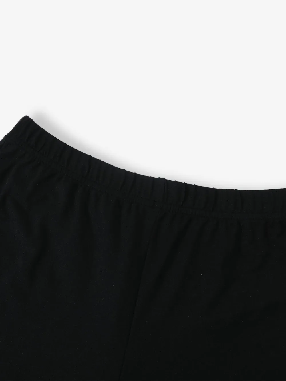 Women's Streetwear Black Capri Slim-Fit Pants, Active Pants With Side Slit Detail