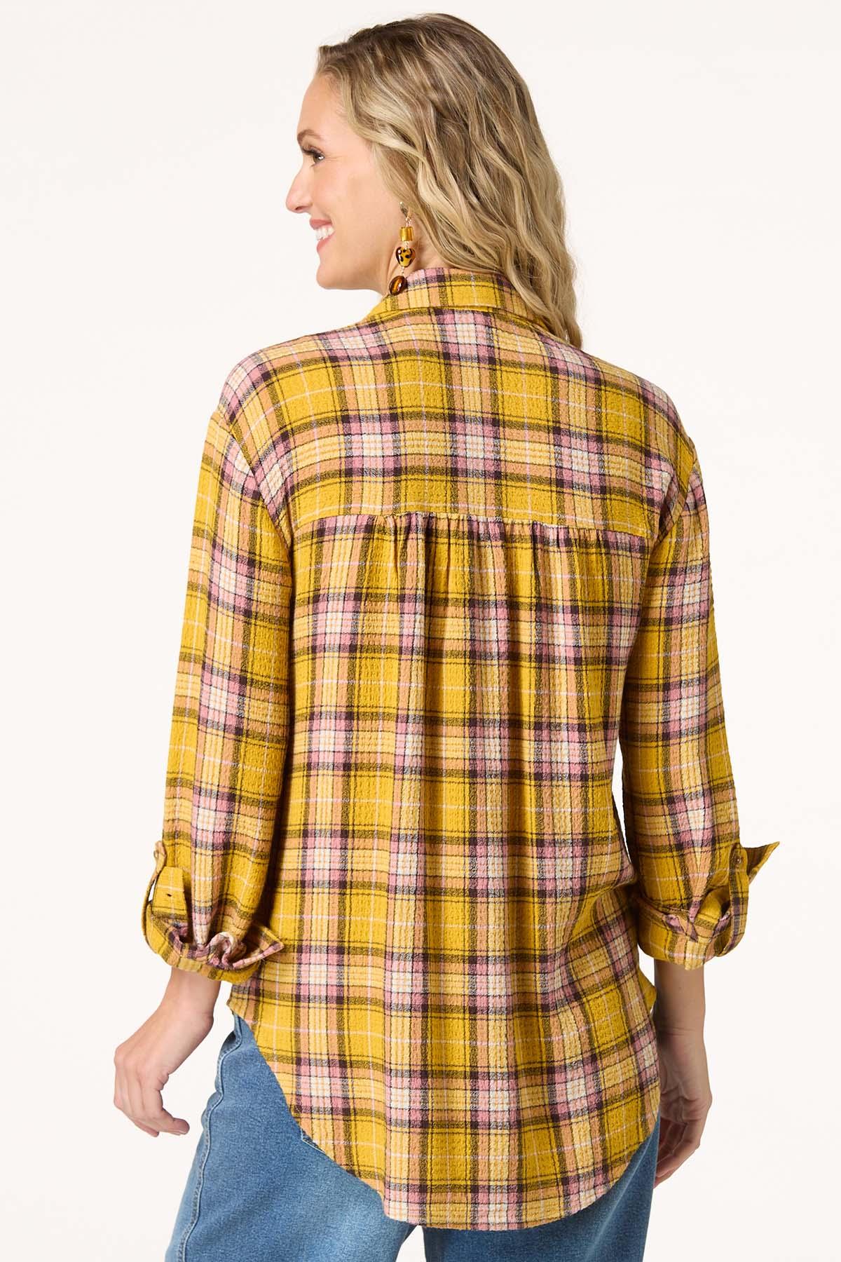 Textured Plaid Tunic