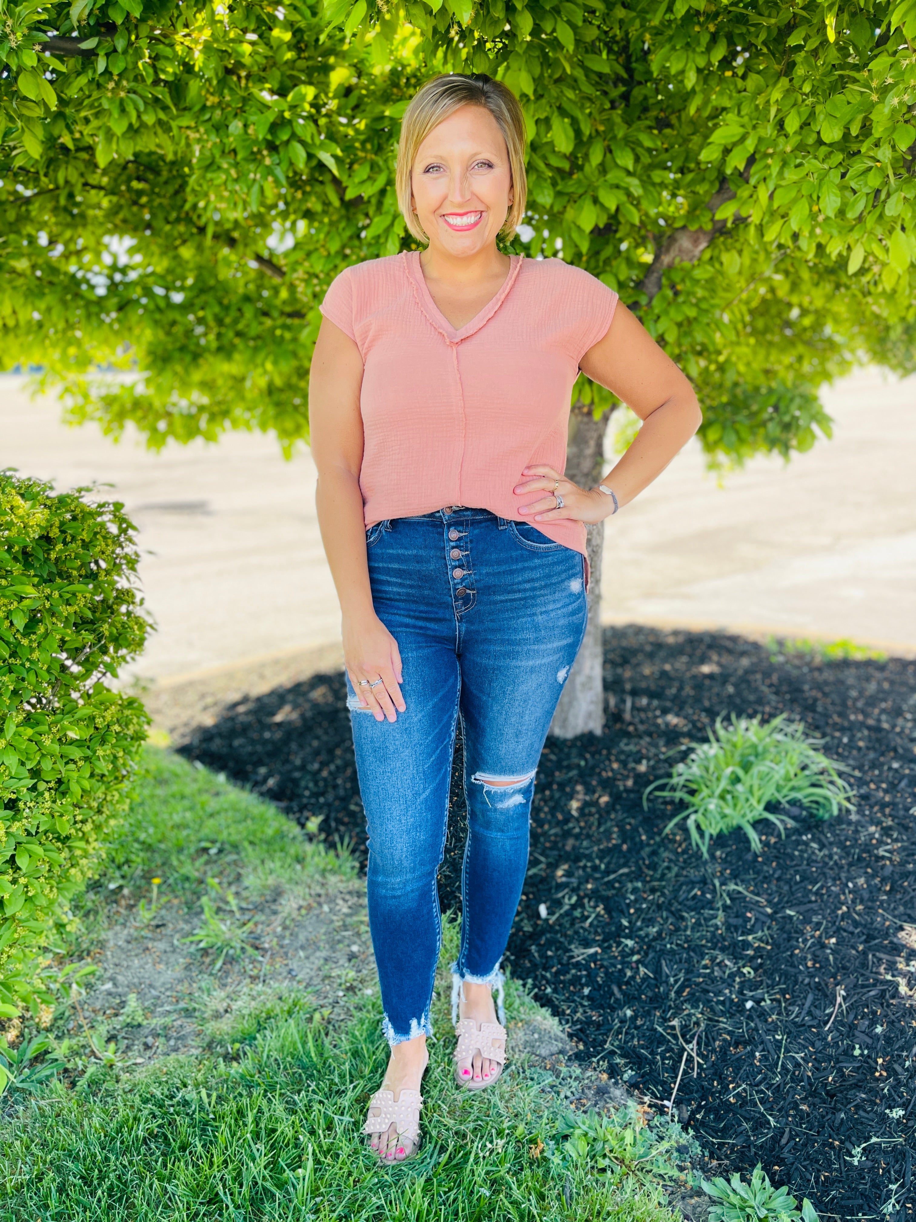 DOORBUSTER! I Like Big Button Fly Skinny Jeans