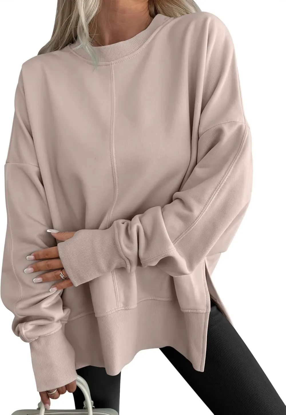 Women Oversized Sweatshirts Thumbhole Long Sleeve Hoodies Shirts