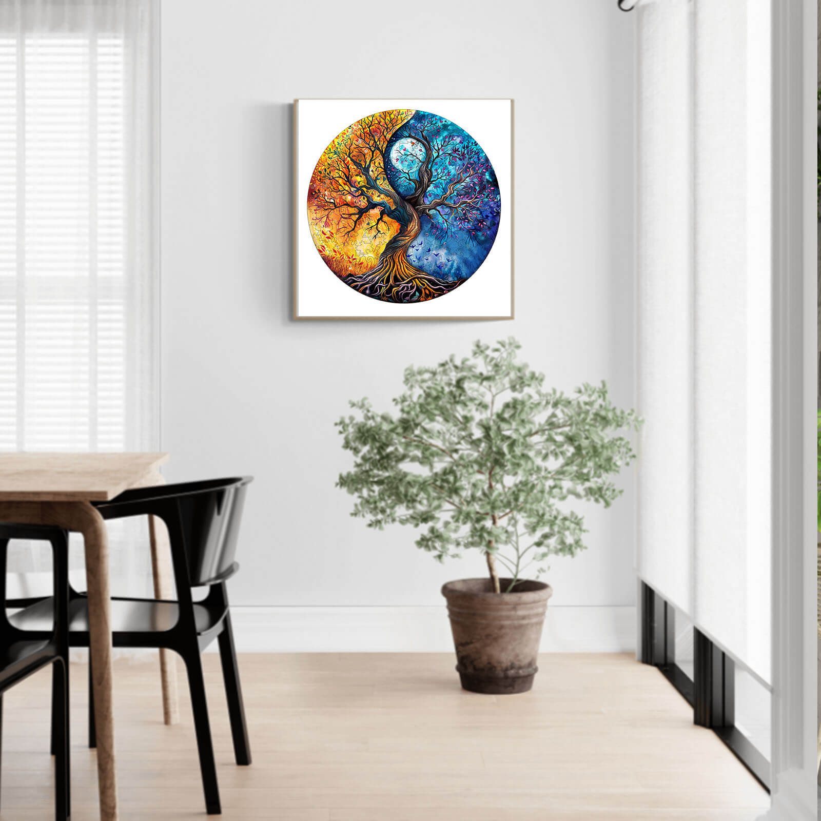 Yin Yang Tree of Life-9 Wooden Jigsaw Puzzle