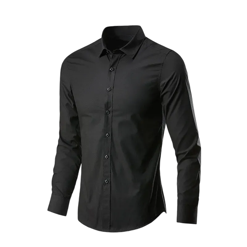 Men'S White Shirt Long Sleeves Free Ironing Business Formal Slim Fit Korean Style Professional Work Men'S White Casual Suit Shirt