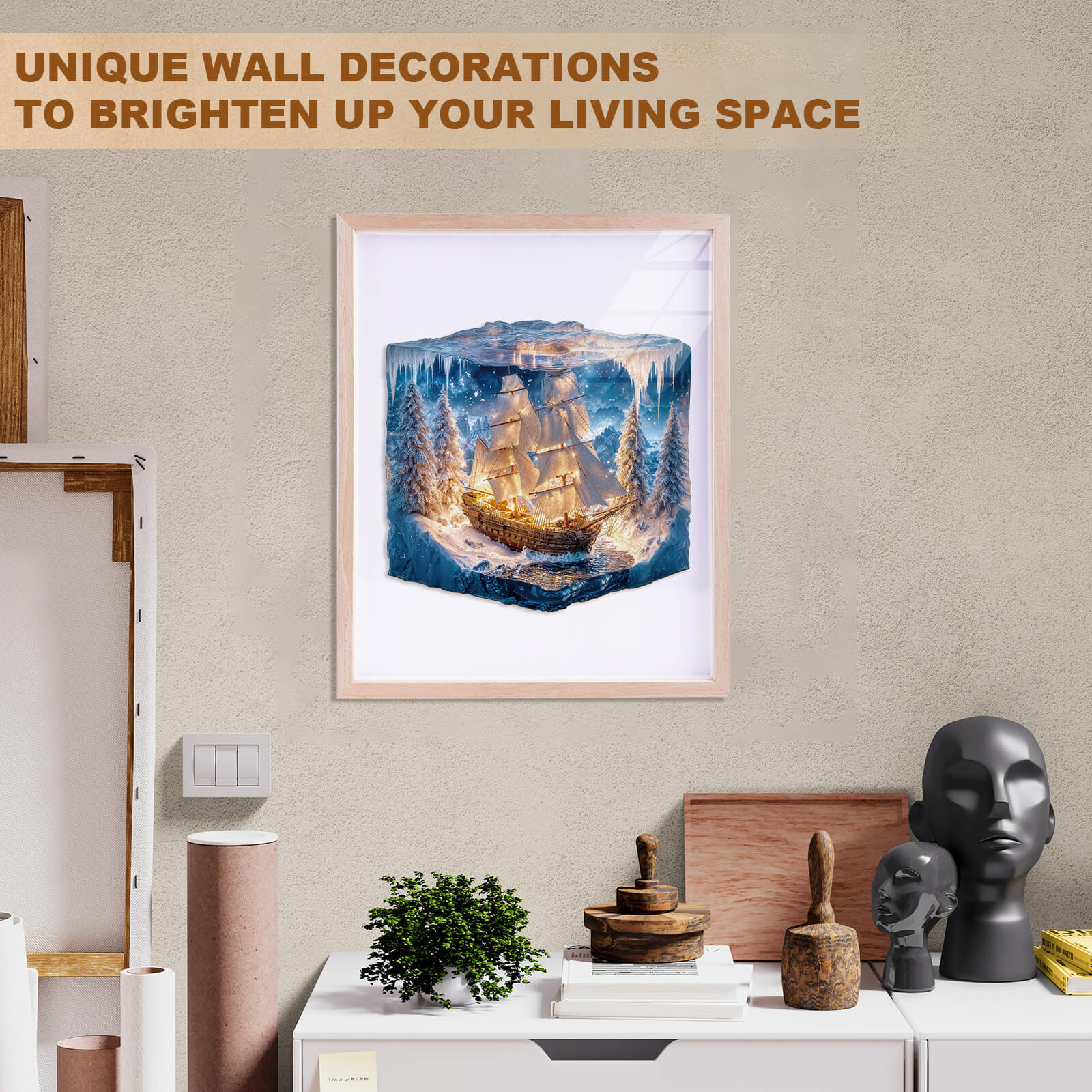 Frozen Pirate Ship Wooden Jigsaw Puzzle