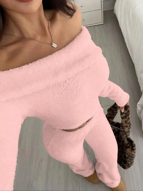 🔥Autumn and winter women's soft plush suit