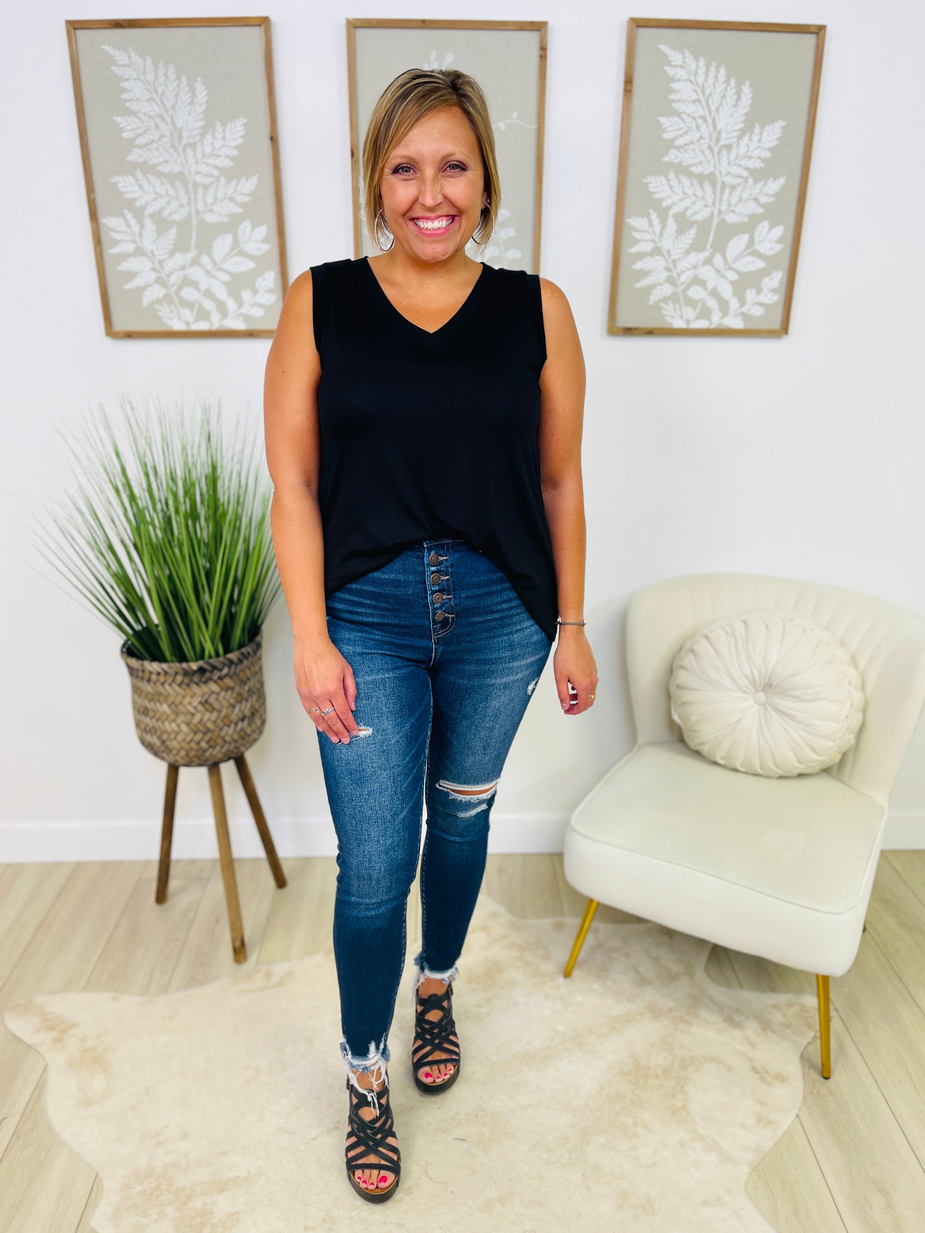 DOORBUSTER! I Like Big Button Fly Skinny Jeans