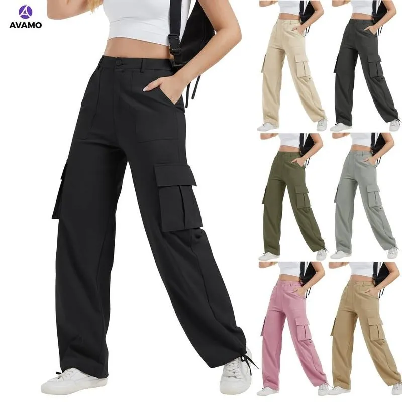 Stretchy Womens Cargo Pants thick thigh pants work outfits women Wide Leg Sweatpants Baggy
