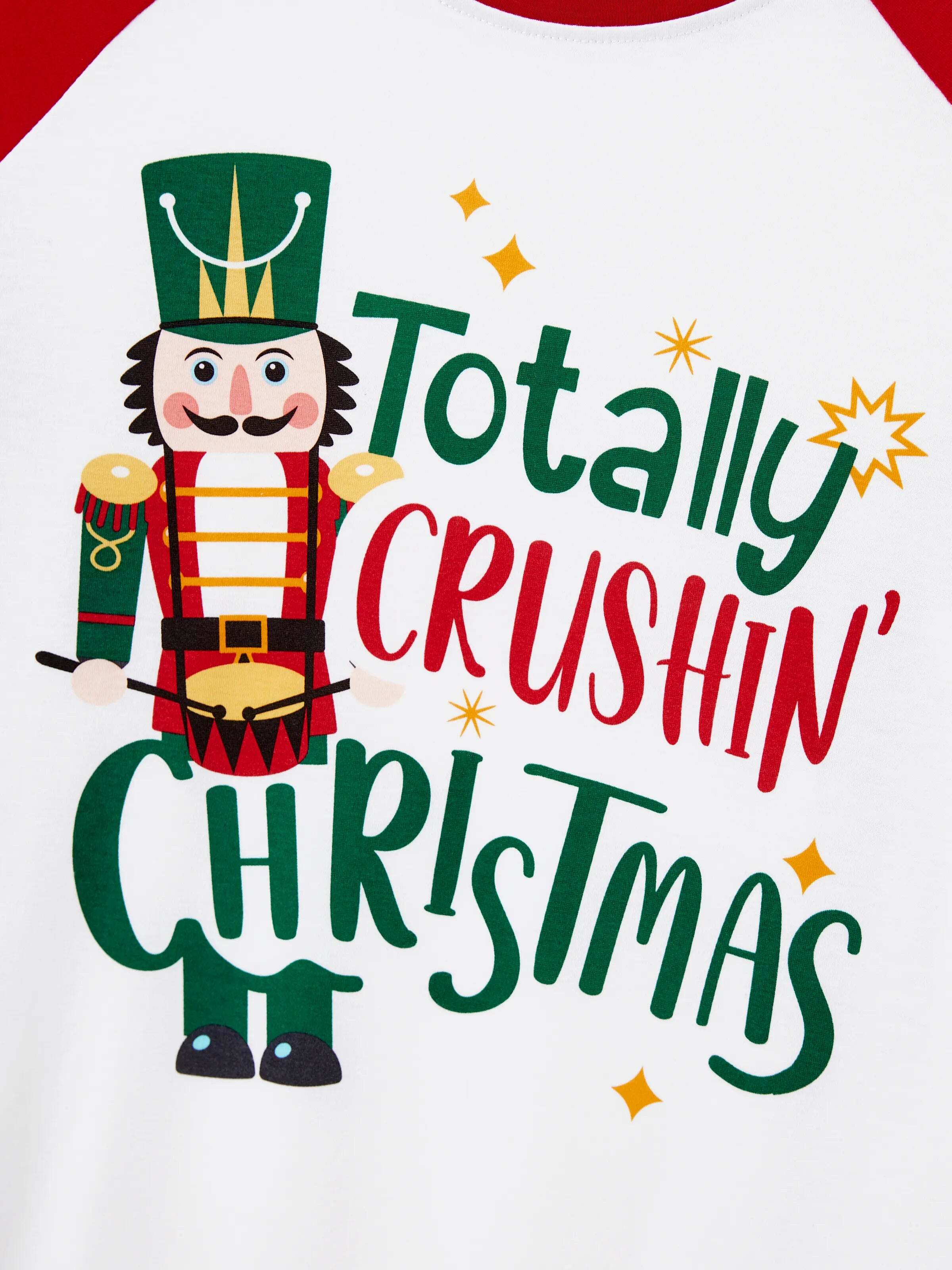 Christmas Matching Family Pajamas Set Nutcracker Print PJS with Christmas Socks Red