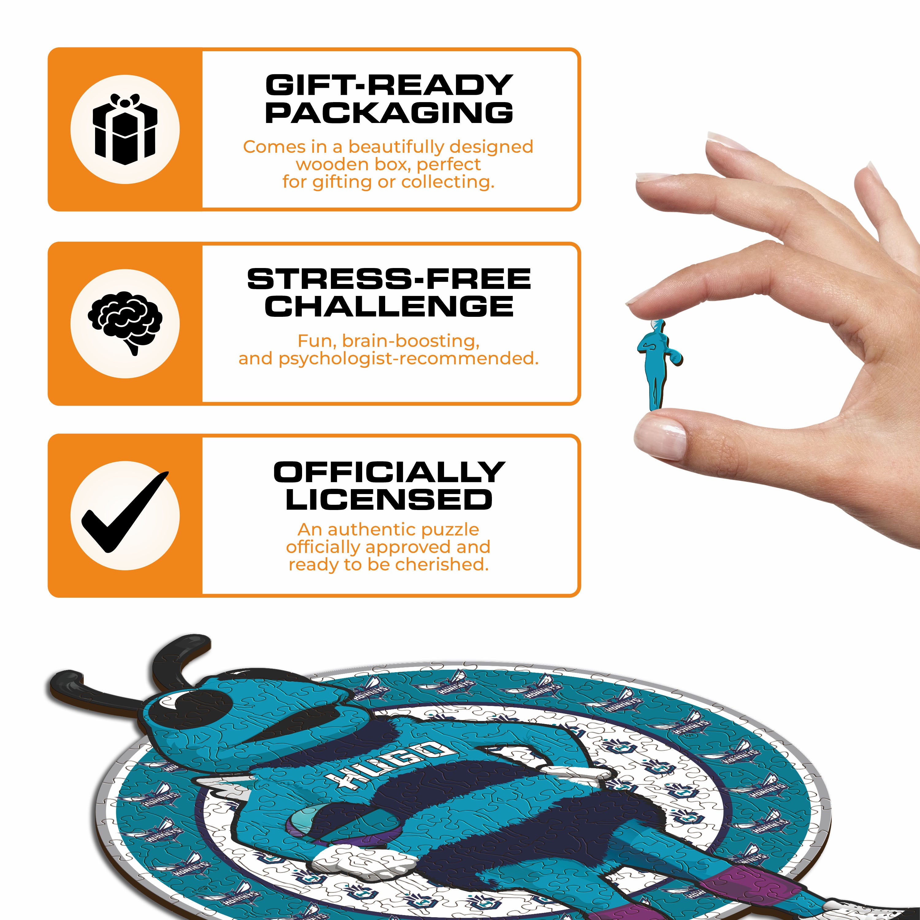 Charlotte Hornets™ Mascot - Wooden Puzzle