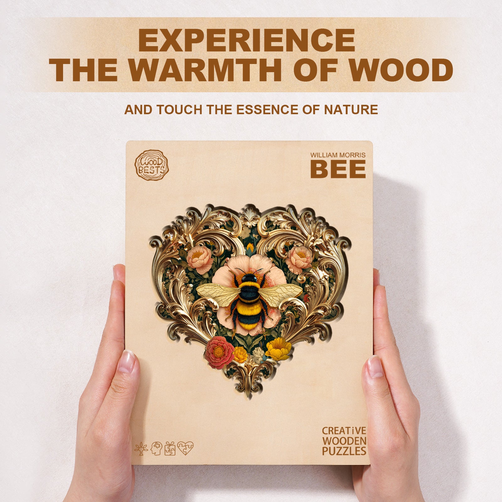 William Morris Bee Wooden Jigsaw Puzzle