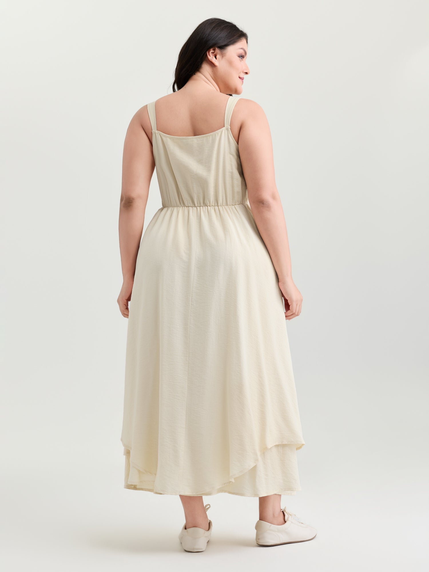 Supersoft High Low Hem Scoop Neckline Maxi Dress