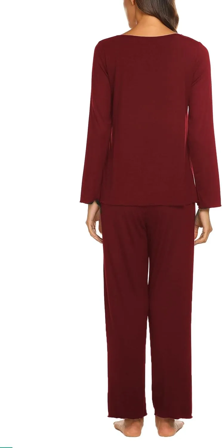 Womens Pajama Sets 2 Piece Lounge Set Fall Winter Pajamas