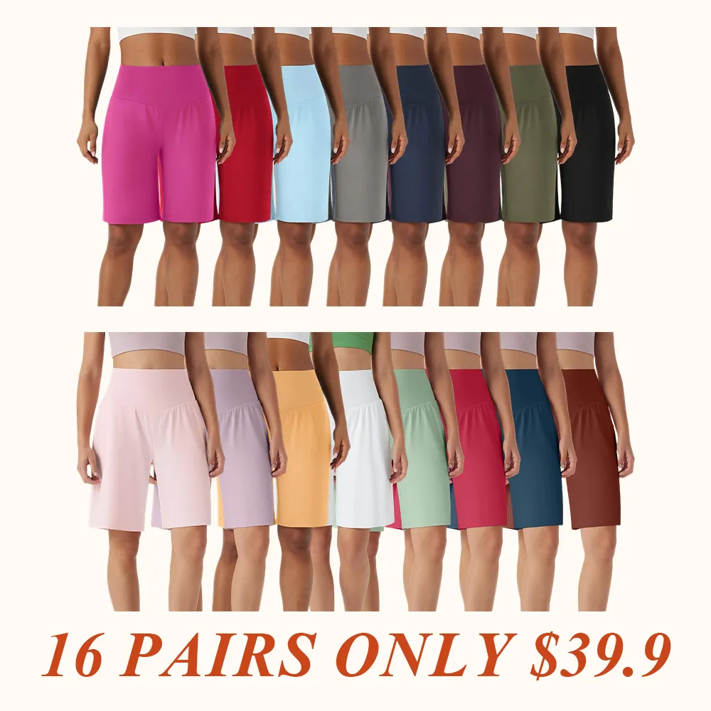 Airy High Waisted Pockets Cool Touch Yoga Bermuda Shorts