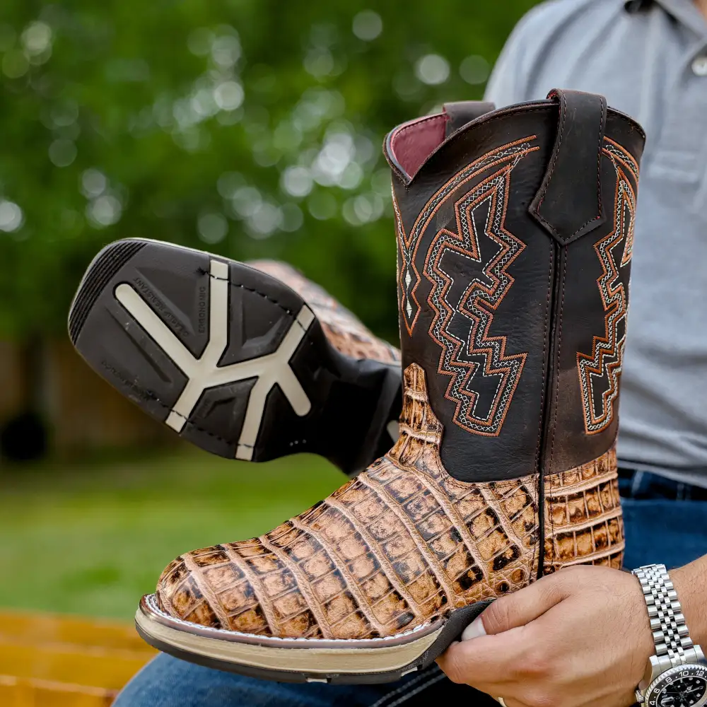 Orix Caiman Belly Leather Boots With 3D Lightweight Sole - Composite Toe