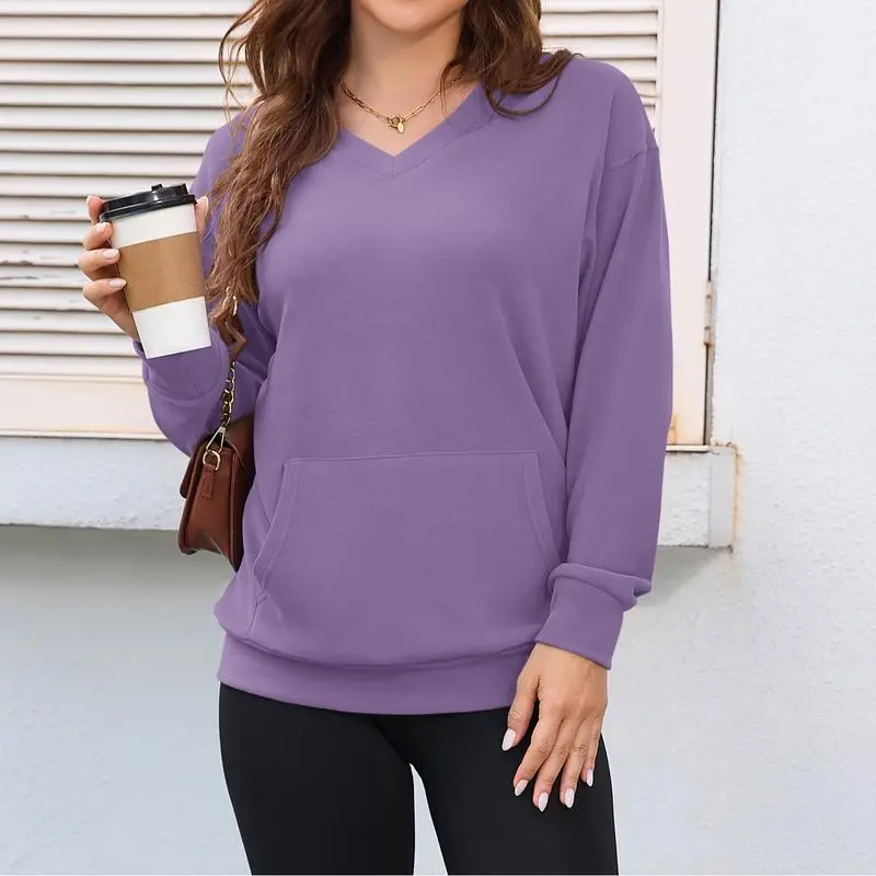 Women's Hoodless V-neck Sweatshirt