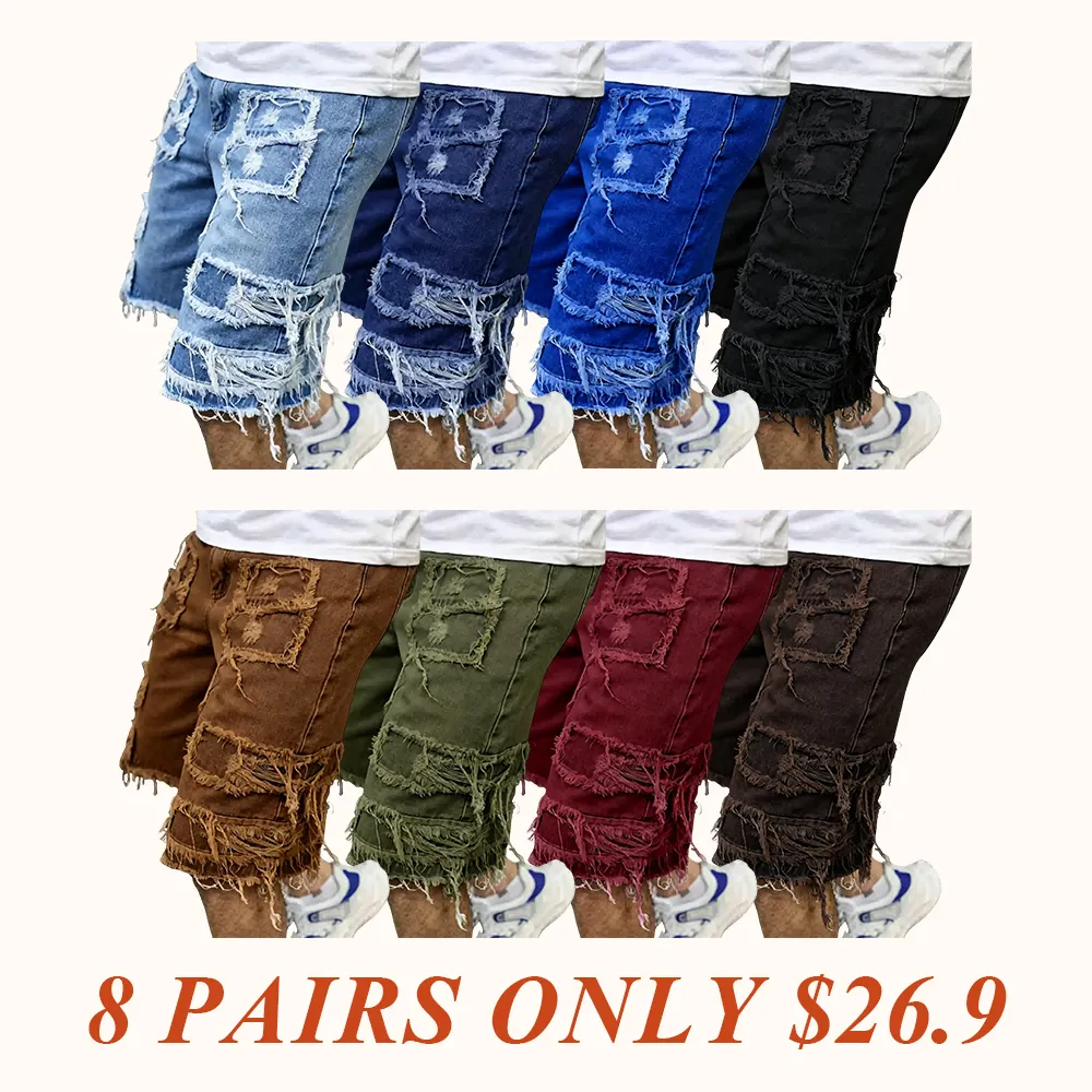 Distressed Fringed Hem Denim Shorts - Bold Street Style Casual Summer Essential