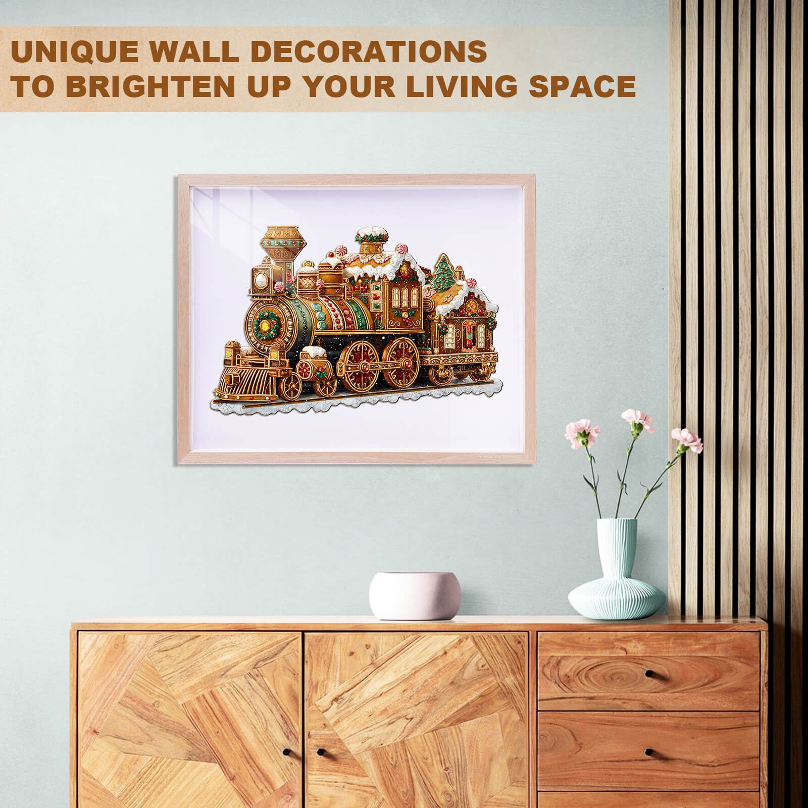 Christmas Mechanical Train-2 Wooden Jigsaw Puzzle