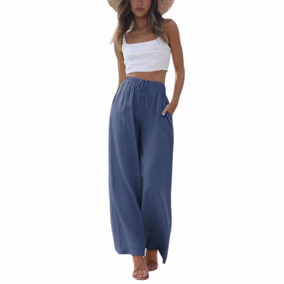 2026 Palazzo Pants for Women - Beach to Street Wide Leg + Pockets