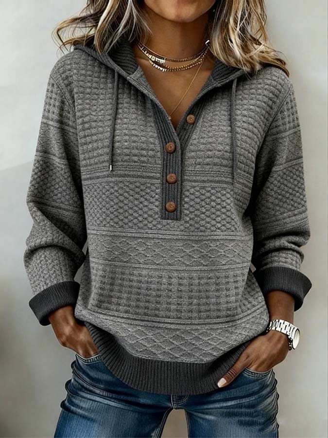Women'S Casual Color-Blocked Pullover Sweatshirt