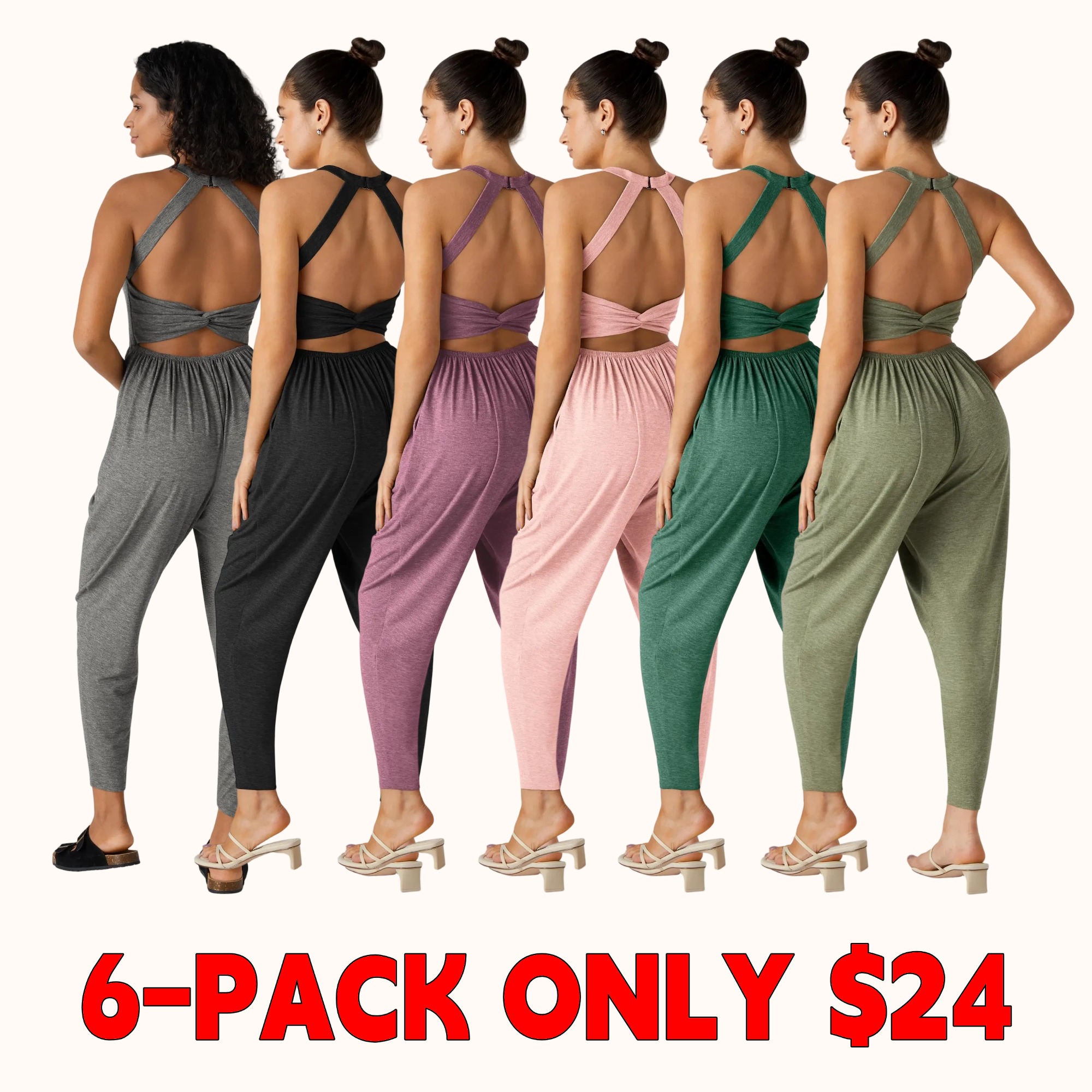 U-neck pocket harem jumpsuit - Easy version
