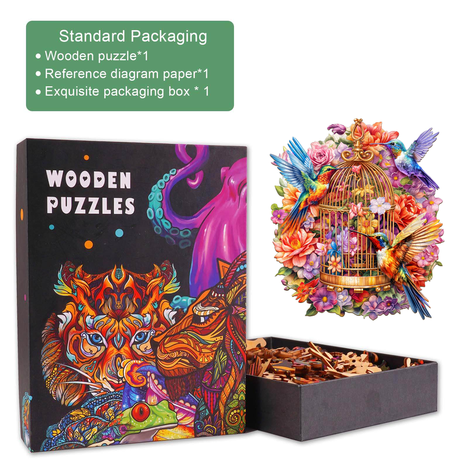 Garden Symphony Wooden Jigsaw Puzzle