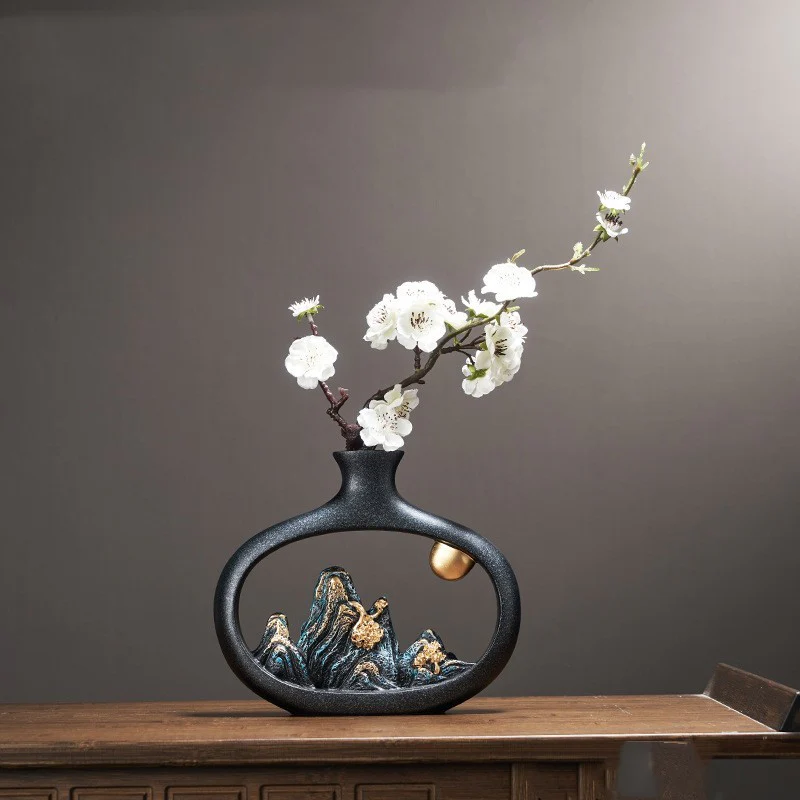 Chinese Mountain View Vase