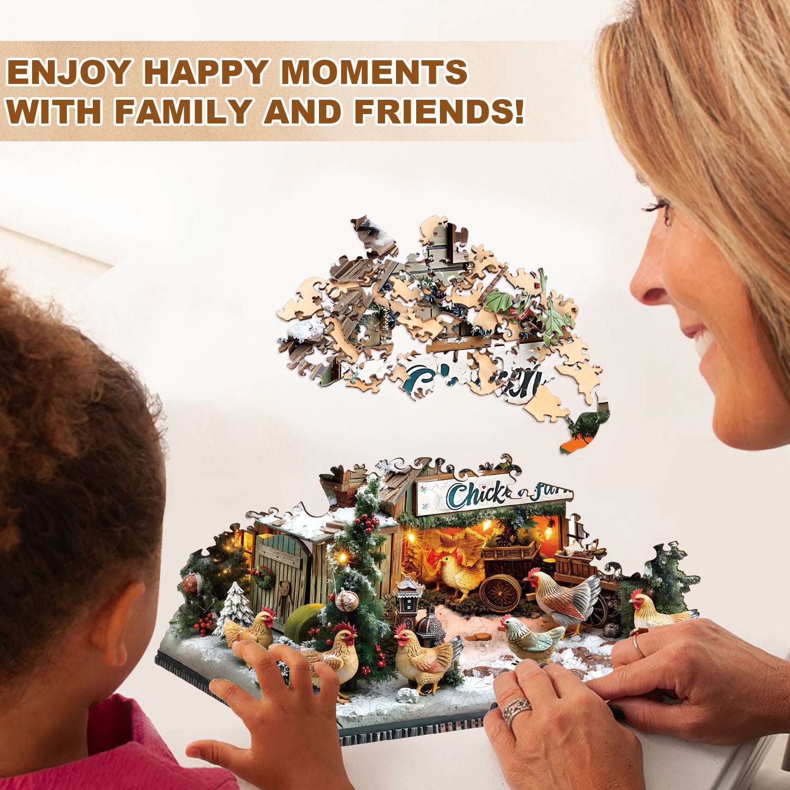 Chicken Farm Wooden Jigsaw Puzzle