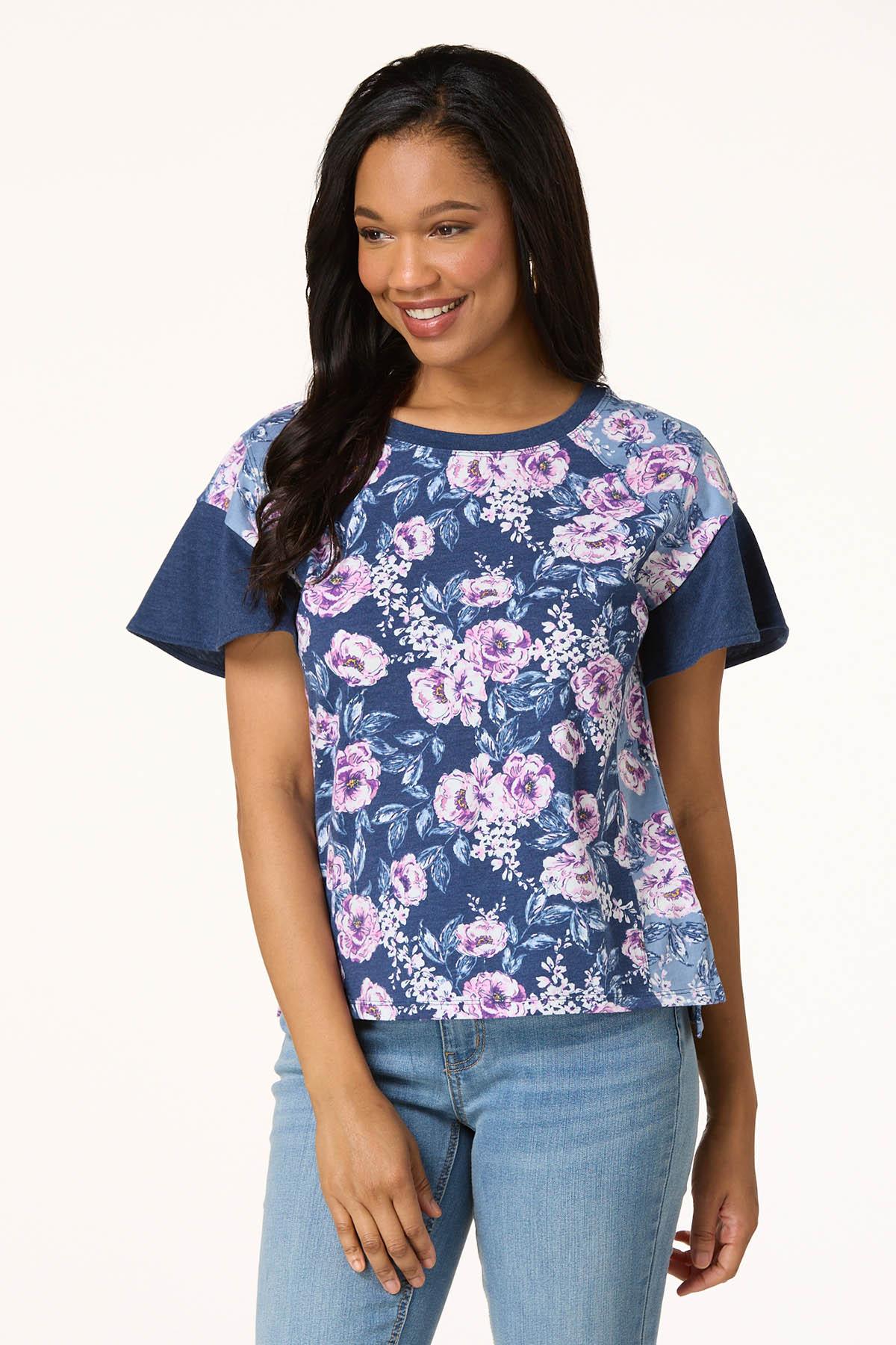 Blue Floral Top