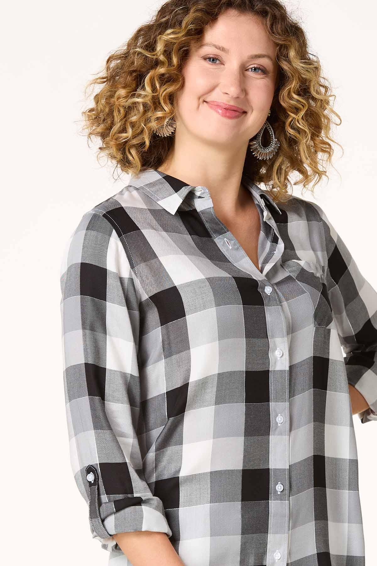 Black And White Check Tunic