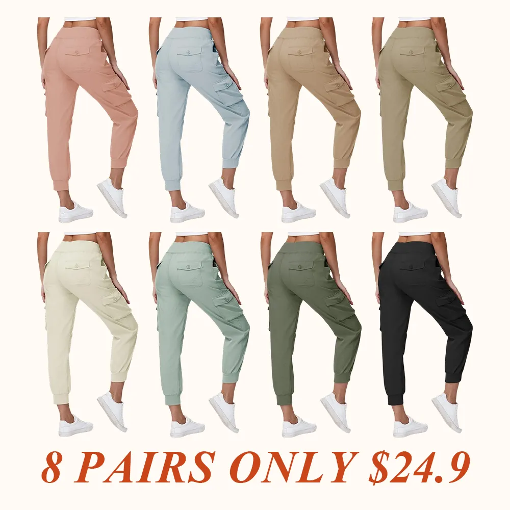 Women's Cargo Pants Casual Lightweight Hiking Outdoor Pants Quick Dry Travel Sweatpants Joggers