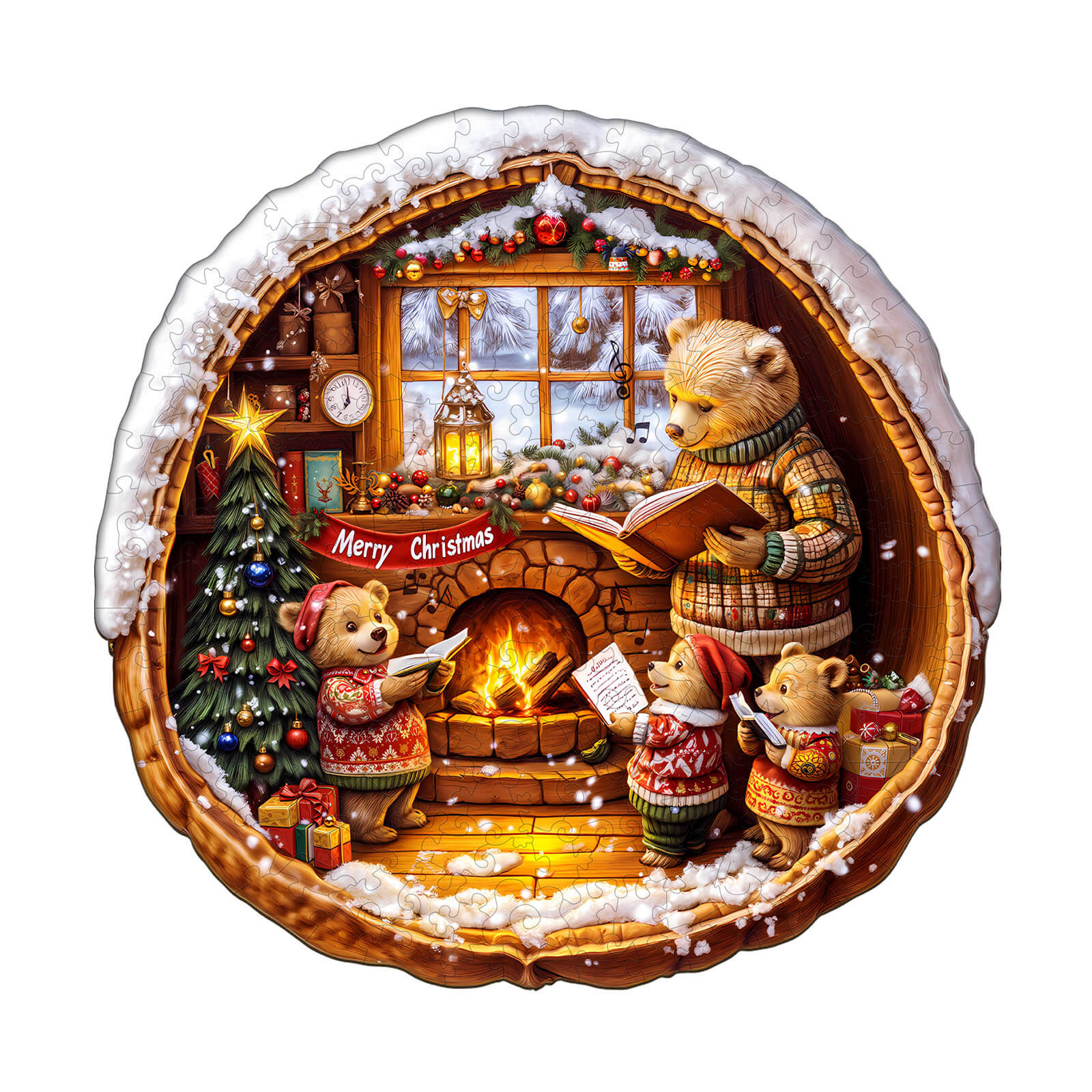 Brown Bear House Wooden Jigsaw Puzzle