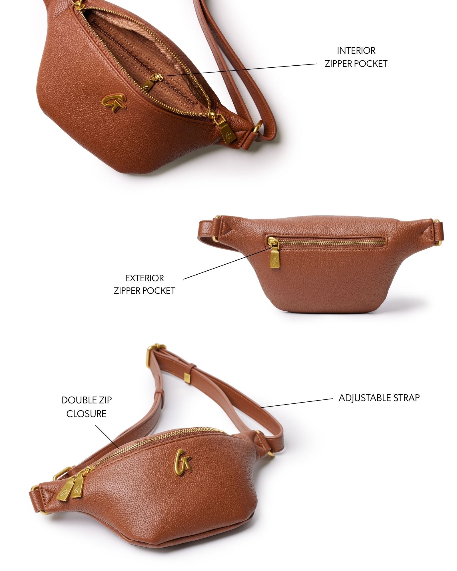 MINI PEBBLE FANNY PACK - BROWN
