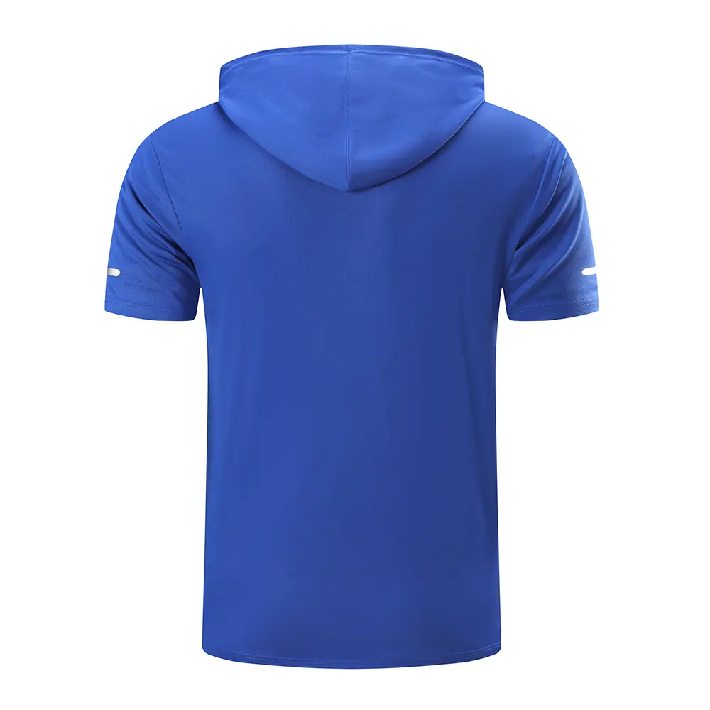 9-Pack Men’s lightweight outdoor hooded T-shirt in smooth mesh fabric—practical for morning runs and hiking