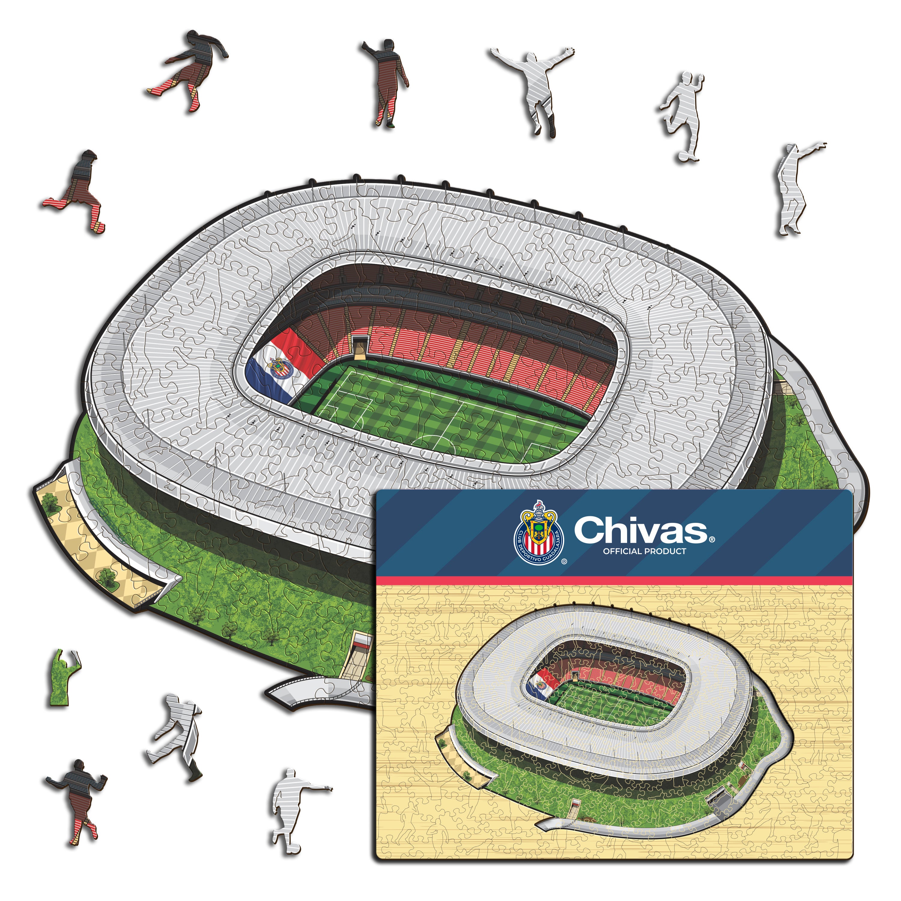 Chivas Guadalajara® Estadio Akron - Wooden Puzzle