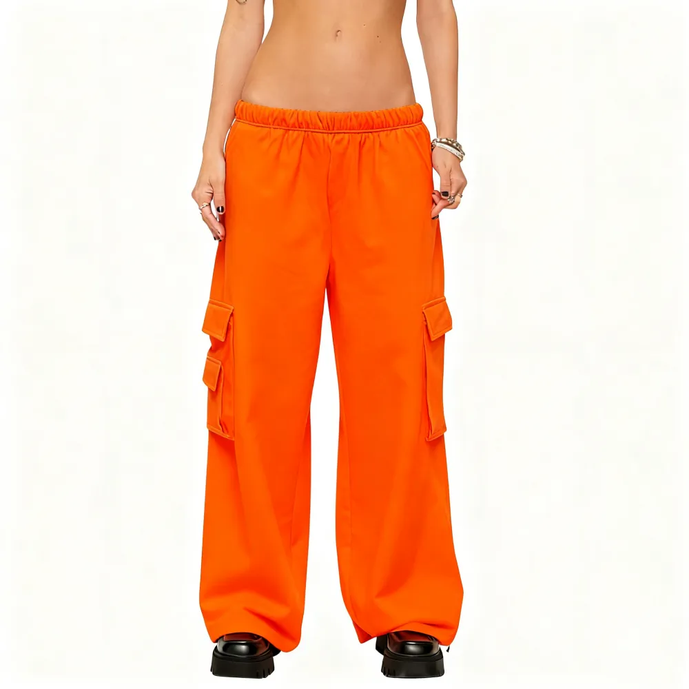Petite Wide Leg Cargo Sweatpants