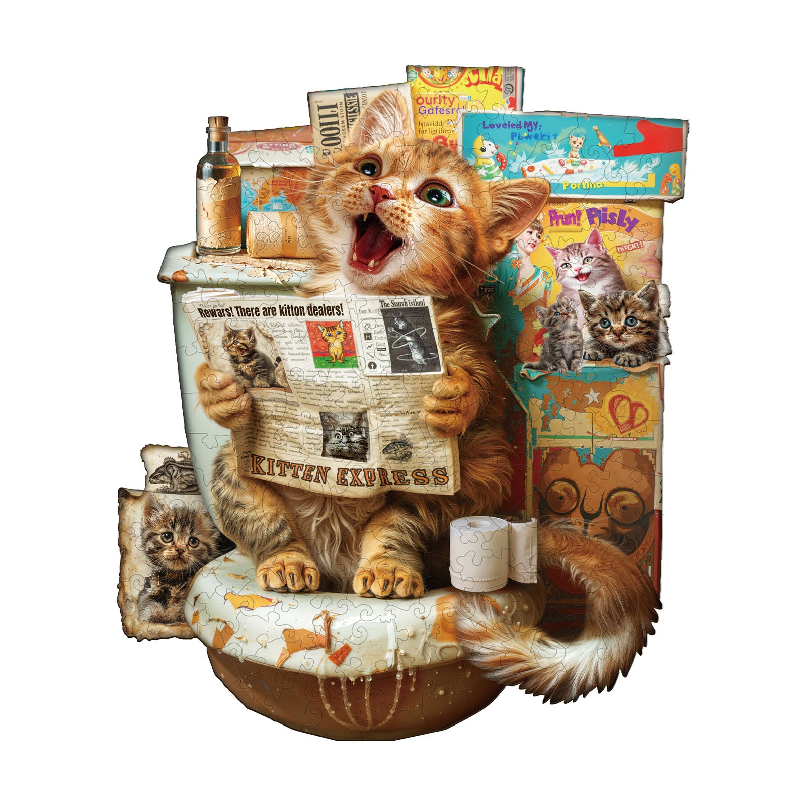 Toilet Times Wooden Jigsaw Puzzle