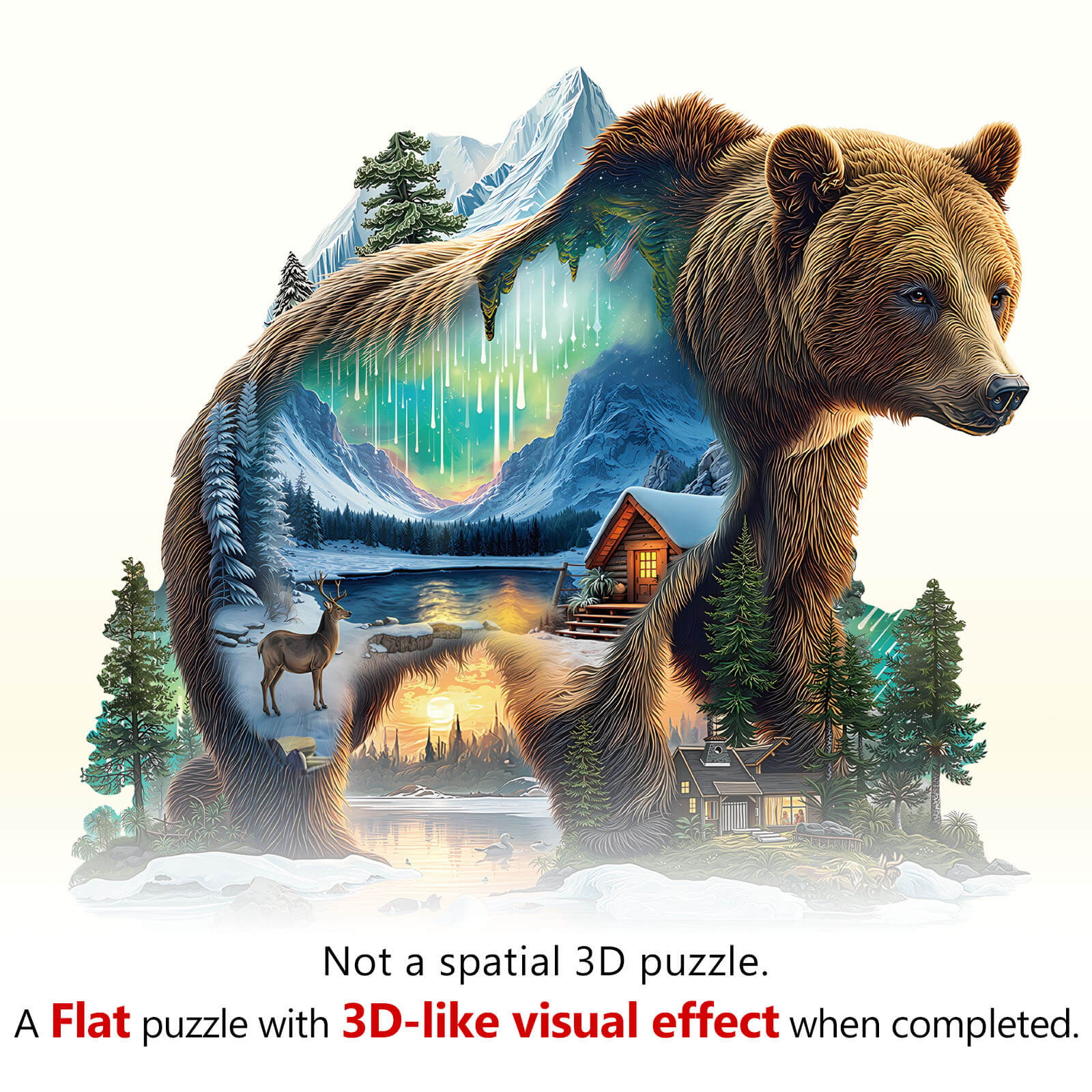 Aurora Bear Wooden Jigsaw Puzzle