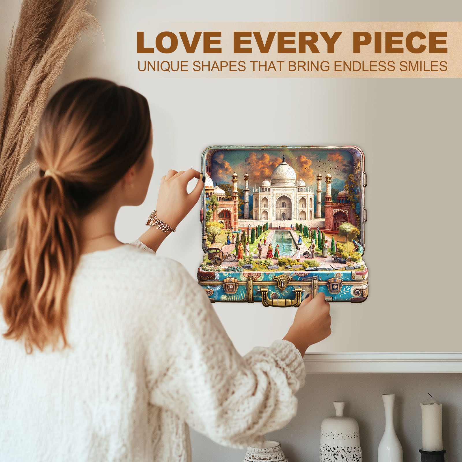 Taj Mahal Tour Wooden Jigsaw Puzzle